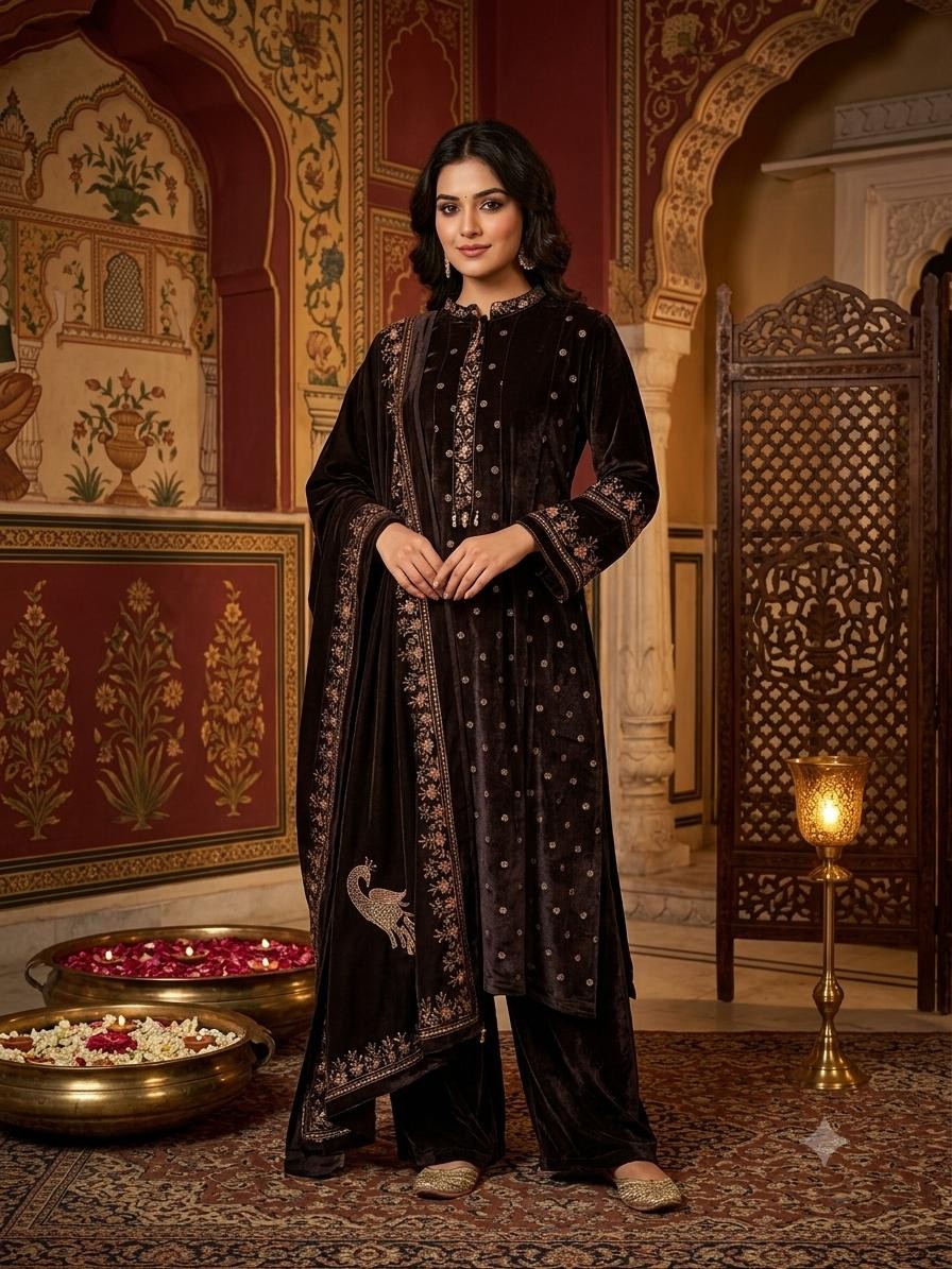 BROWN KURTA SET